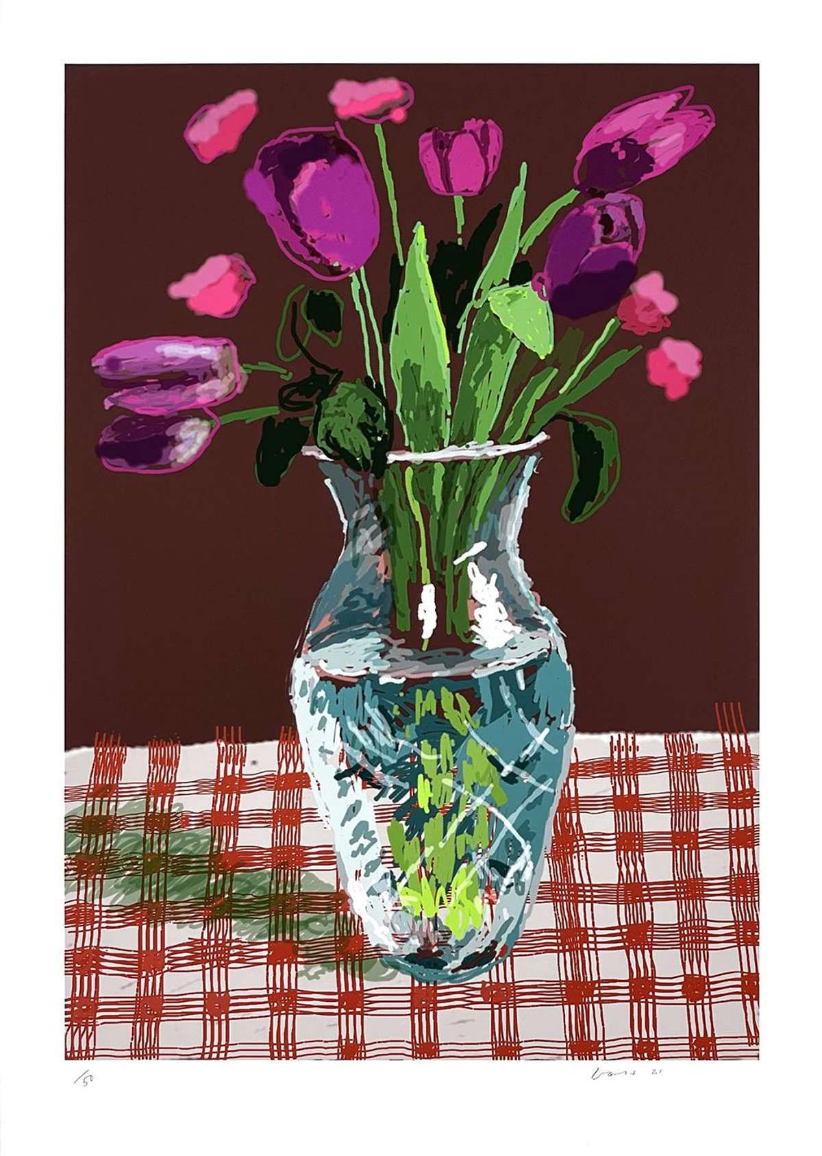 16th March 2021, Tulips in a Cut Glass by David Hockney