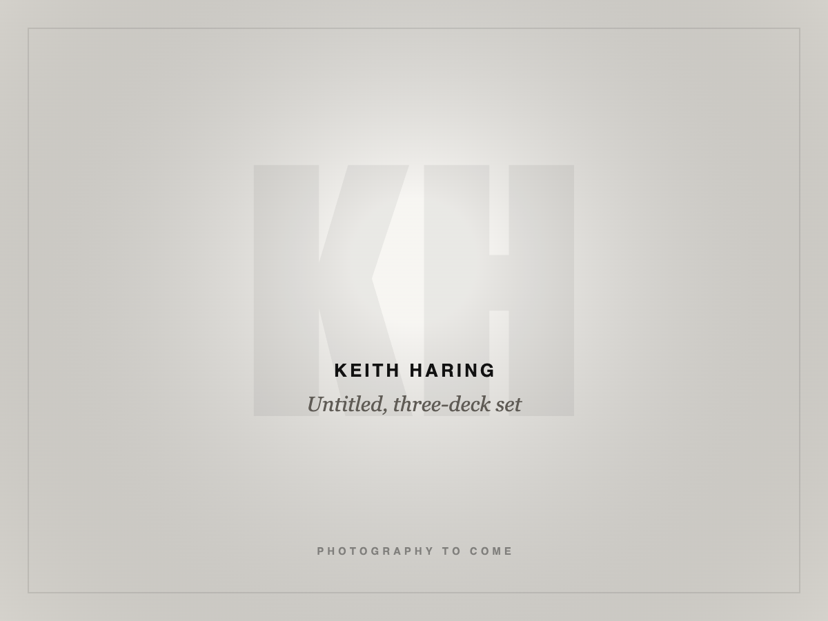 Keith Haring, Untitled, three-deck set